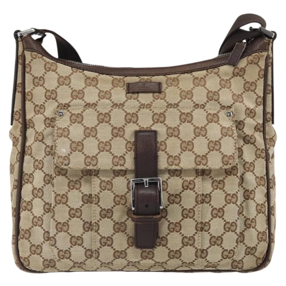 Gucci Vintage GG Canvas and Leather Small